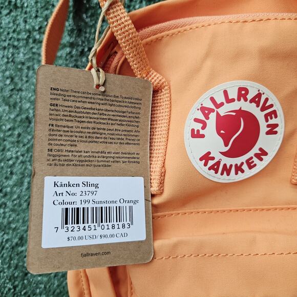 Fjallraven Kanken Sling 23797 Backpack Sunstone Orange Shoulder Bag - Picture 4 of 7
